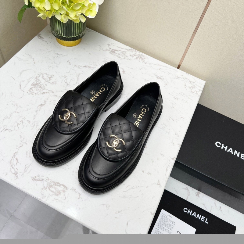 Ch*el leather shoes